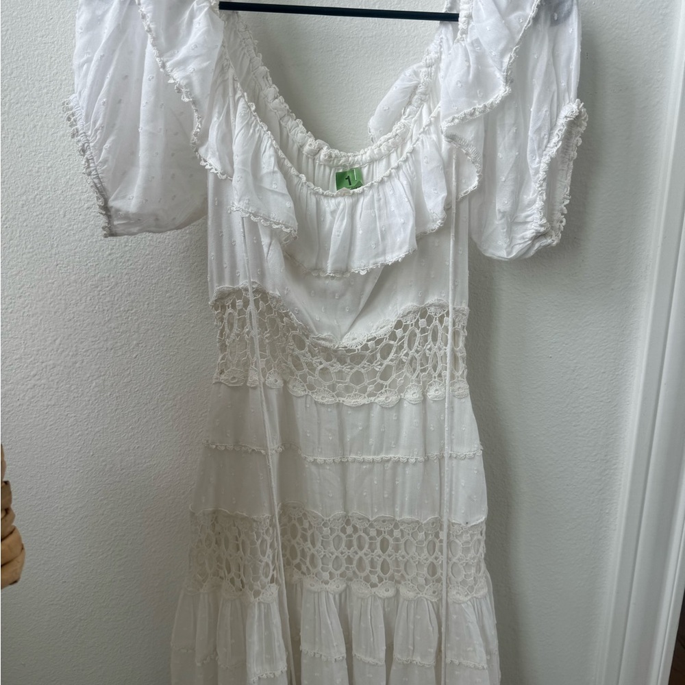 Free People white midi dress